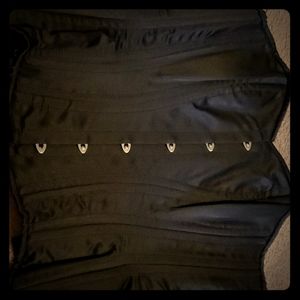 Steel bonded over bust corset